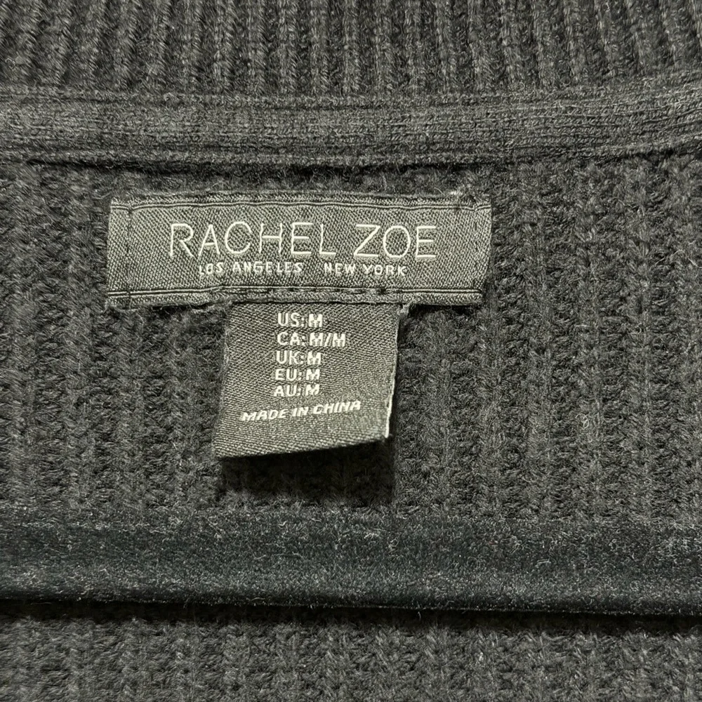 Rachel Zoe Black V-Neck Sweater
